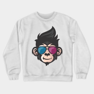 apes with eyeglasses Crewneck Sweatshirt